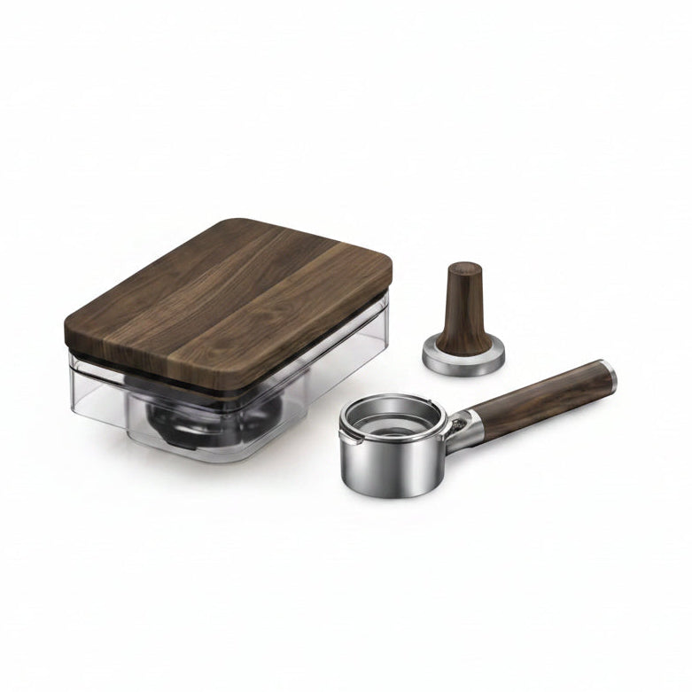 Kit d'accessoires pour machine à expresso KitchenAid en bois de noyer 